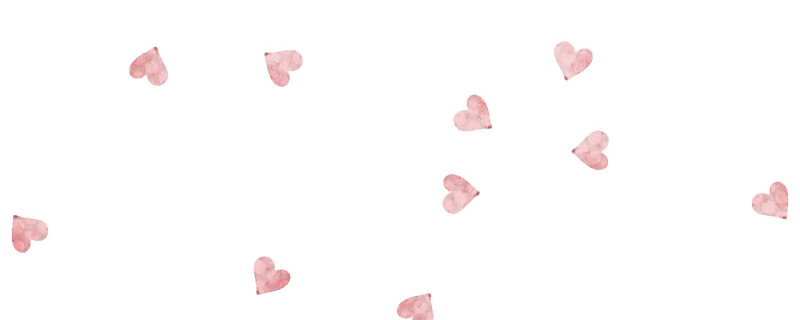 Акварельный фон с сердечками