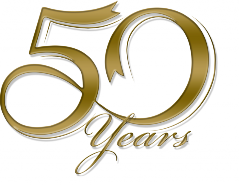 Цифра 50 Золотая