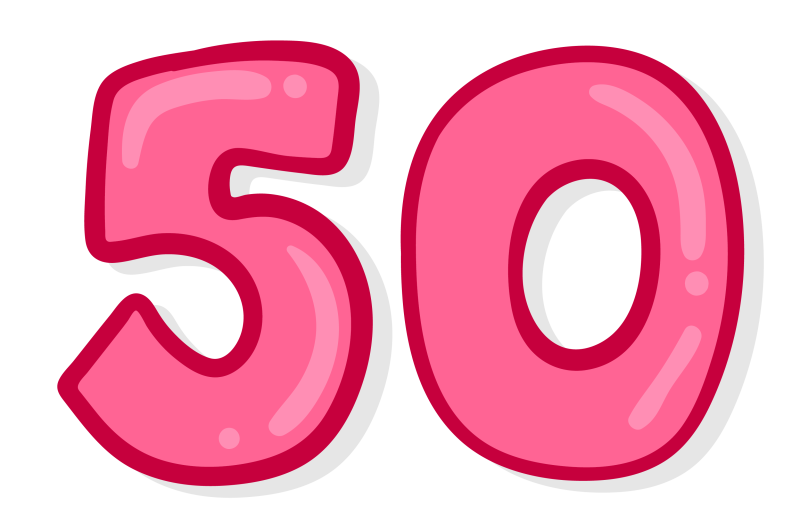 Красивая цифра 50