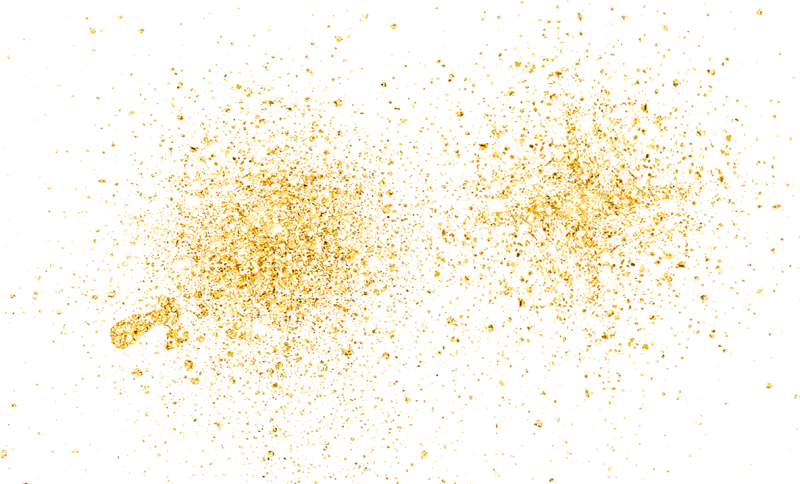 Золотые блестки на прозрачном фоне для фотошопа
