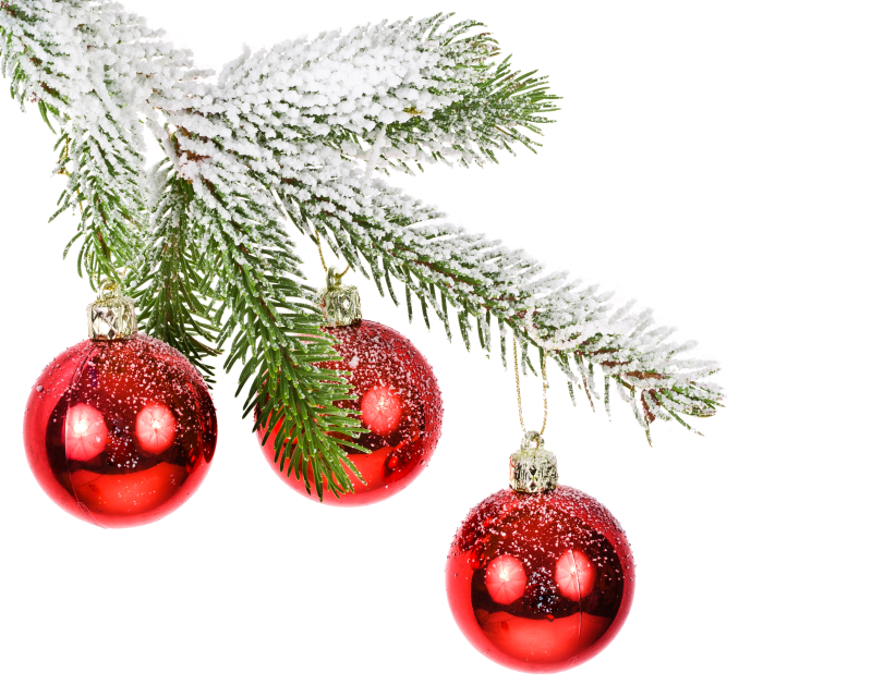 Елочная ветка с игрушками