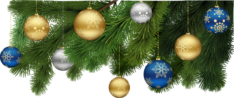 Елочная ветка с игрушками