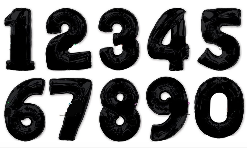 Красивые цифры черные