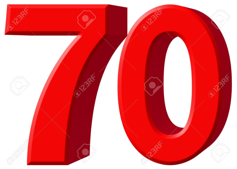 Цифра 70 красивая