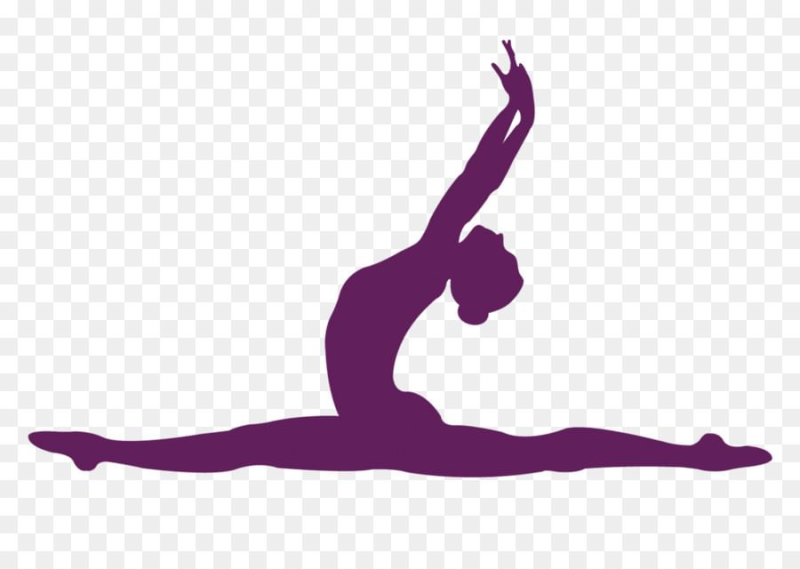 Силуэт девушки в шпагате