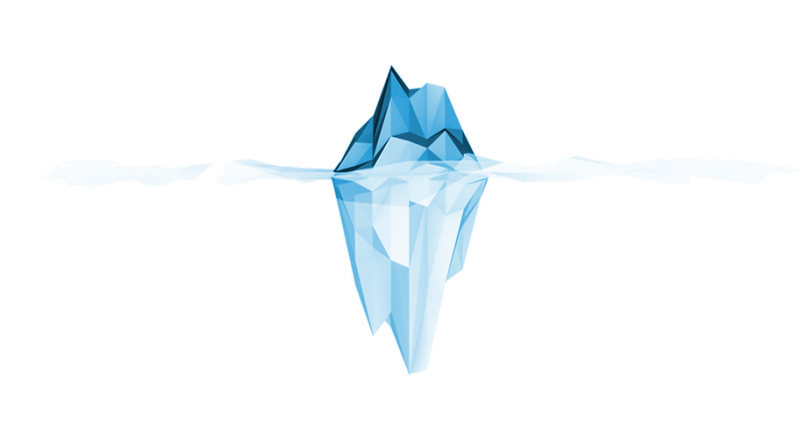 Айсберг на прозрачном фоне