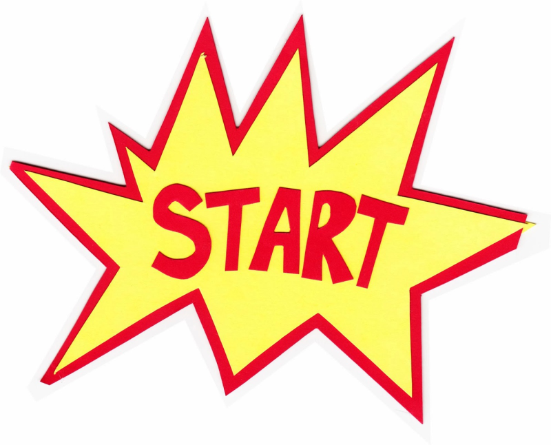 Надпись старт