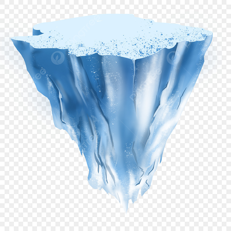 Айсберг на белом фоне