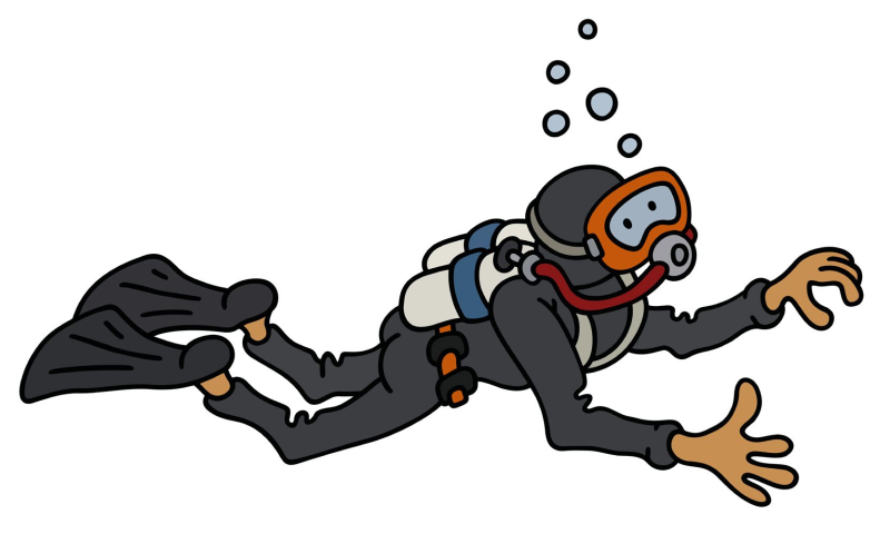 Мультяшные водолазы