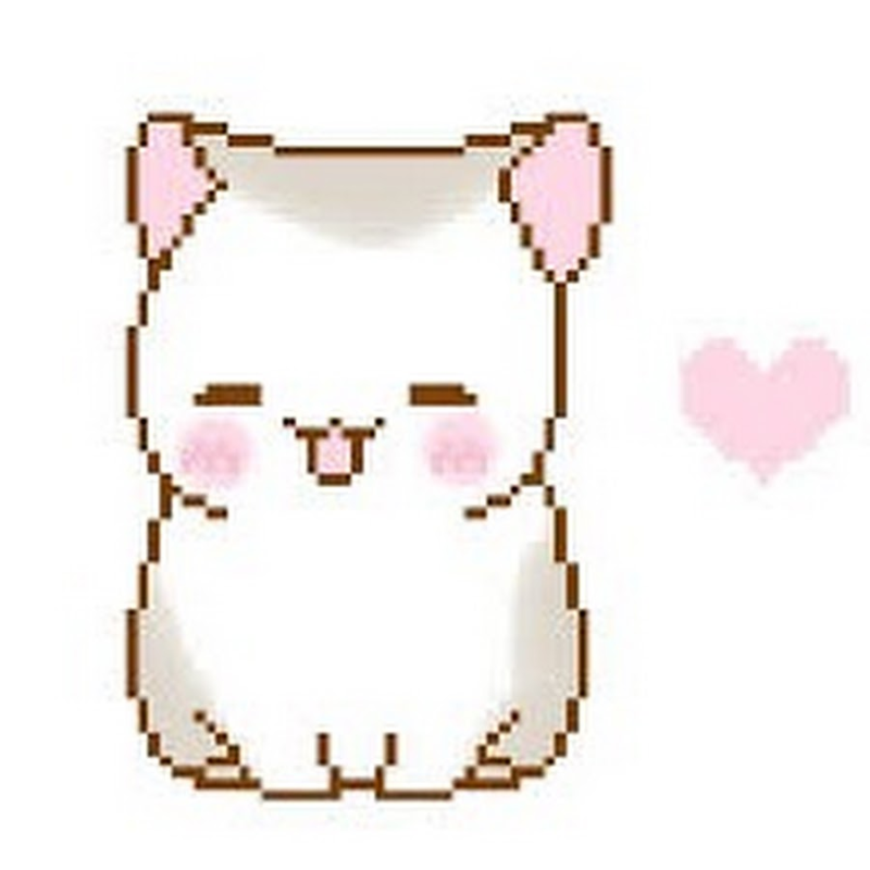 Милый пиксельный котик