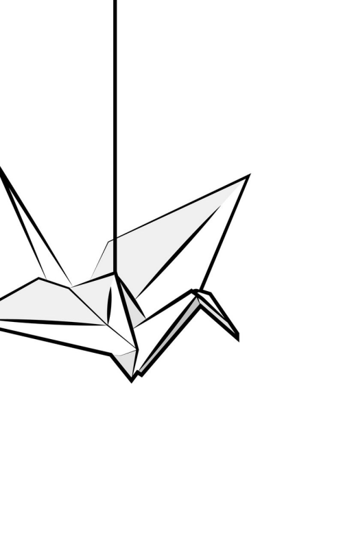 Журавль оригами