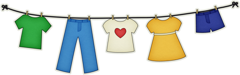 Детская одежда на веревке