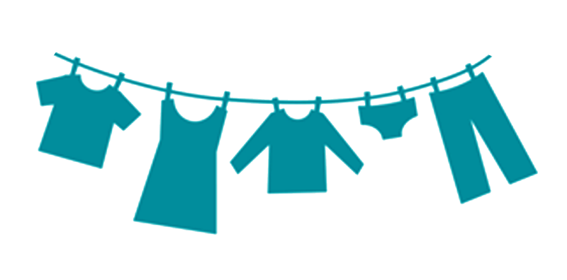 Одежда на веревке