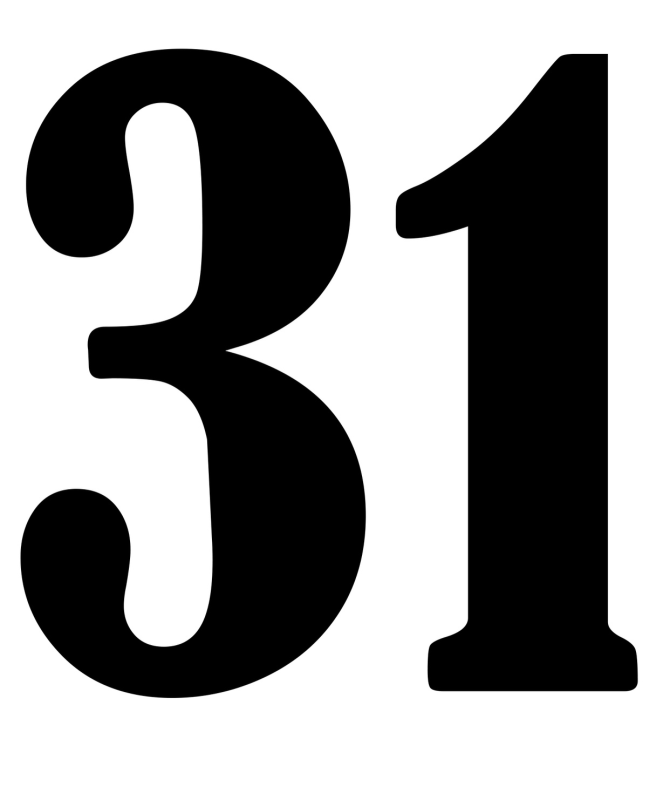 Цифра 31 красивая