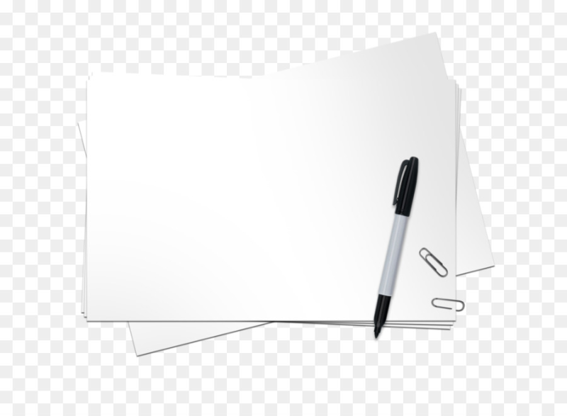 Лист бумаги на прозрачном фоне