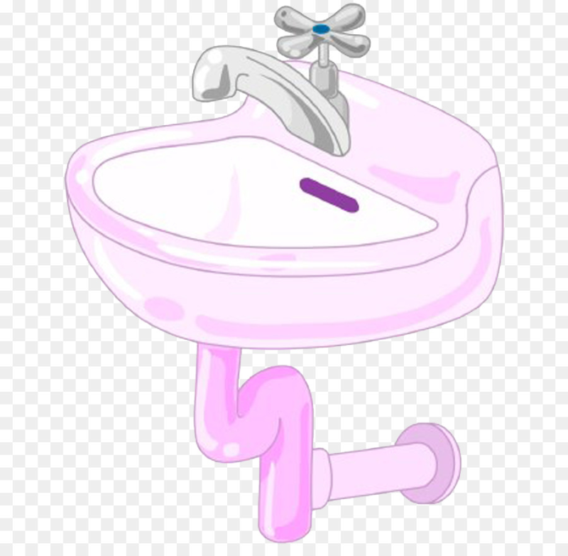 Кран с раковиной мультяшный