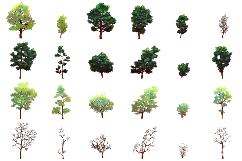 Спрайт дерева 2d