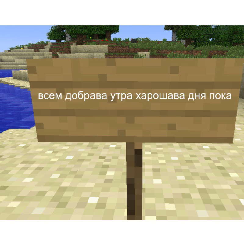 Пустая табличка из МАЙНКРАФТА