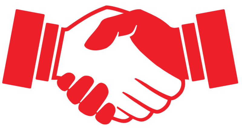 Рукопожатие на белом фоне