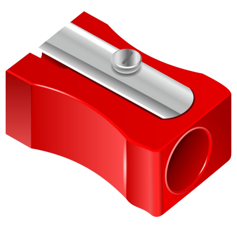 Красная точилка для карандашей