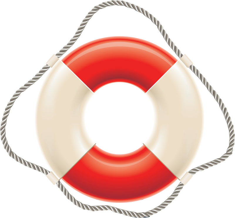 Спасательный круг на белом фоне