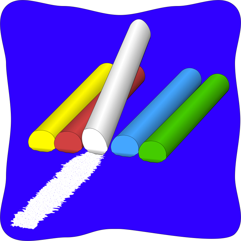 Цветные мелки на белом фоне