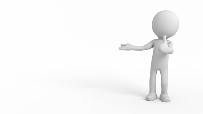 Человечек показывает