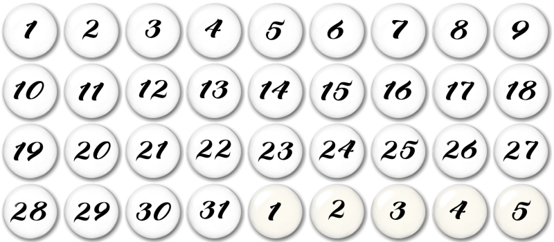 Цифры в кружочках