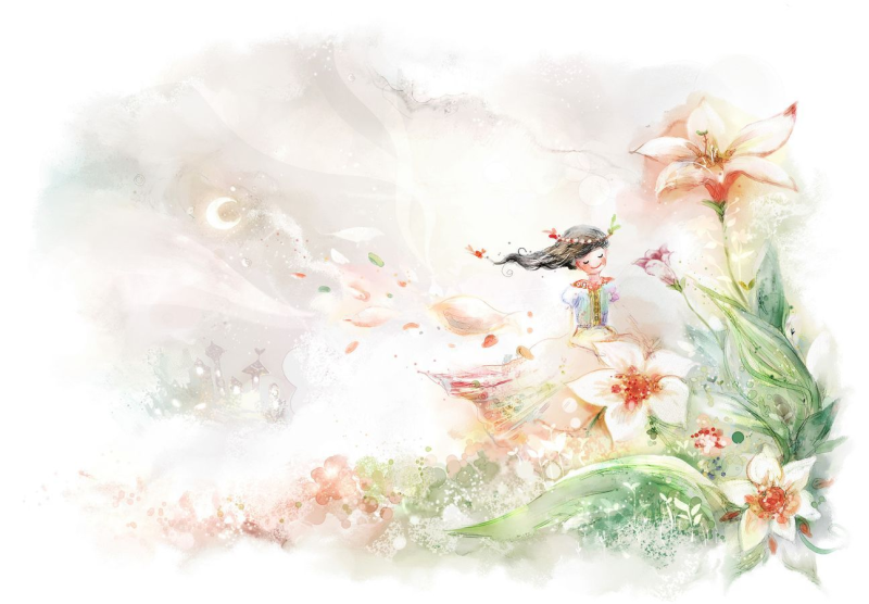 Нежные Акварельные цветы