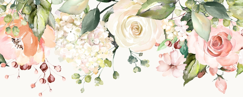 Акварельные цветы на прозрачном фоне для пригласительных