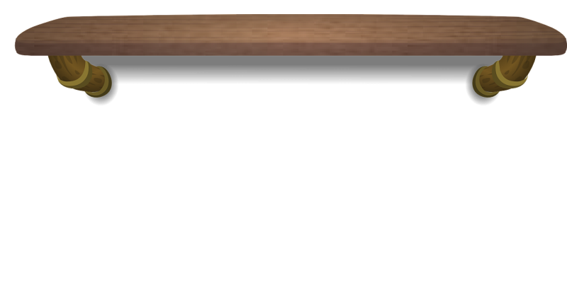 Полка на прозрачном фоне