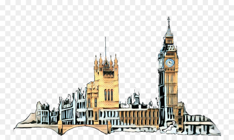 Вестминстерский дворец на белом фоне