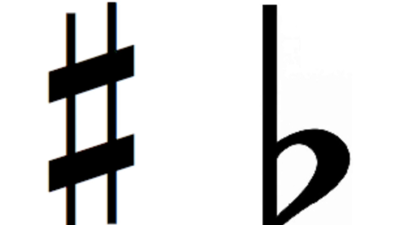 Рисунок диез бемоль Бекар