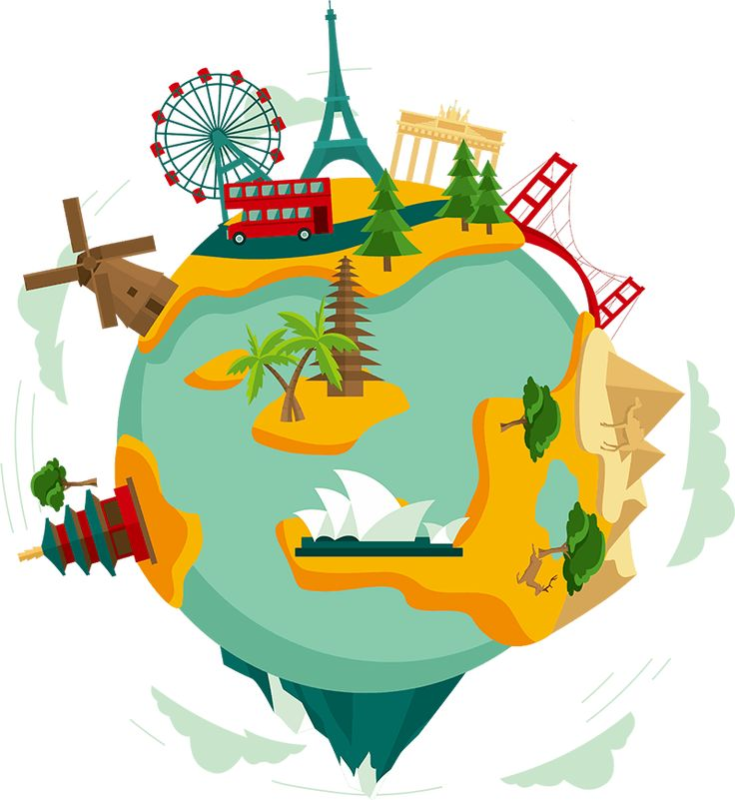 Векторная иллюстрация путешествия