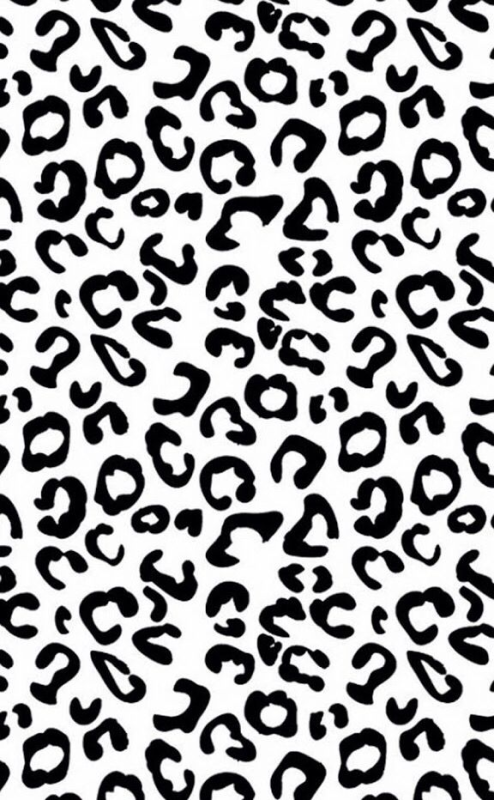 Черно белый леопардовый принт