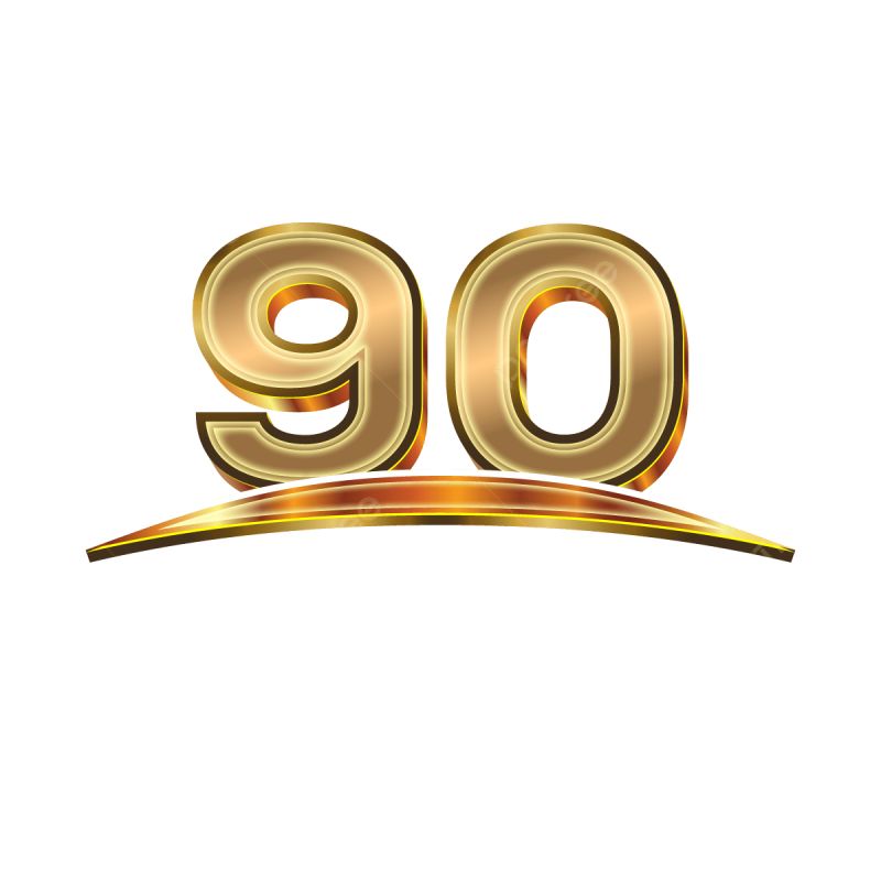 Золотые цифры на прозрачном фоне