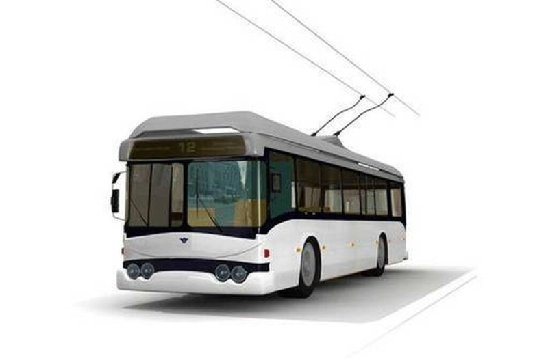 Троллебусына прозрачном фоне