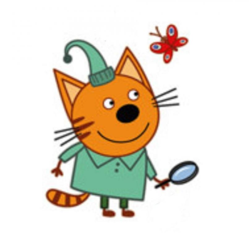 Три кота компот на белом фоне