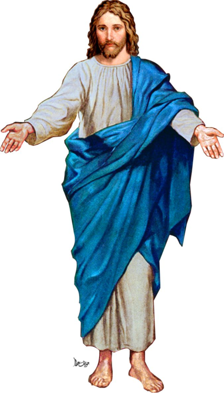 Иисус на белом фоне