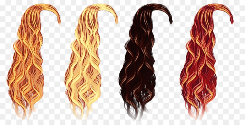 Длинные волосы на прозрачном фоне