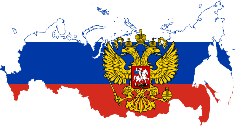 Карта России с флагом