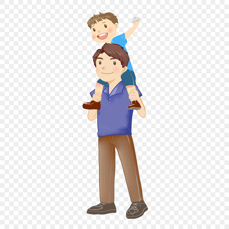 Отец на прозрачном фоне