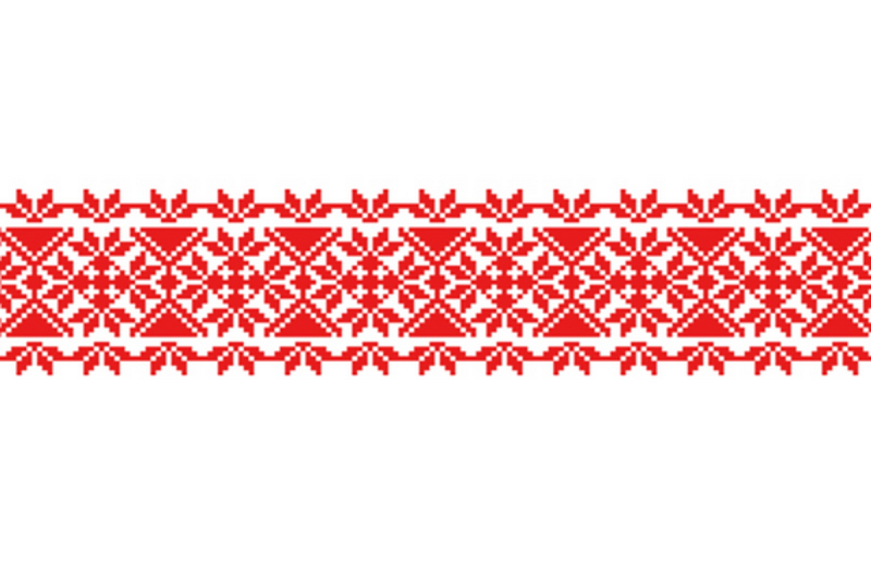 Белорусский орнамент на прозрачном фоне