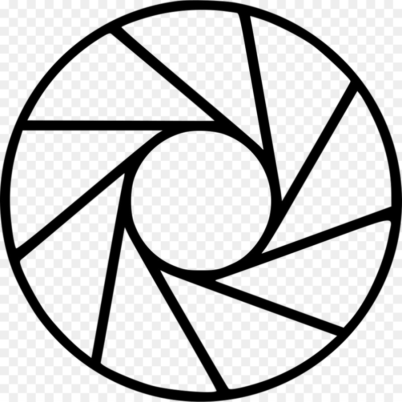 Стилизованный объектив фотоаппарата