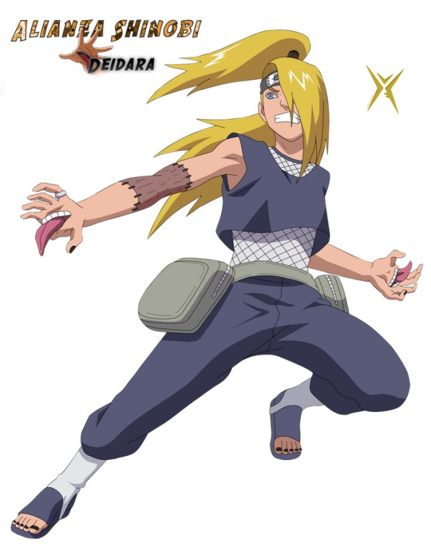 Аниме Наруто Дейдара в полный рост