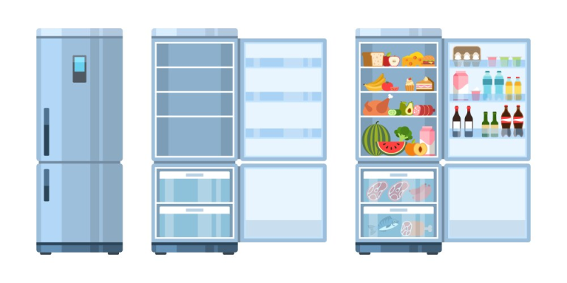 Холодильник на прозрачном фоне