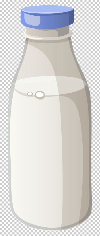 Бутылка молока мультяшная