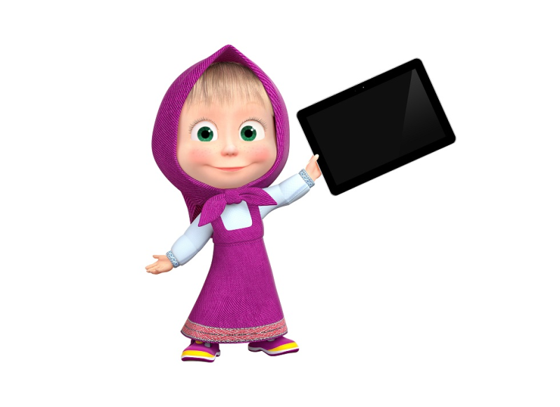 Маша на белом фоне