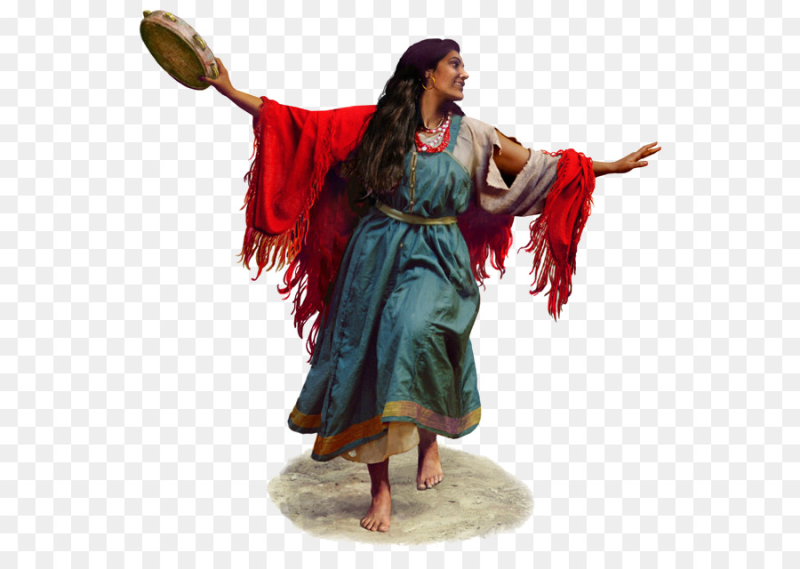 Цыганка на прозрачном фоне