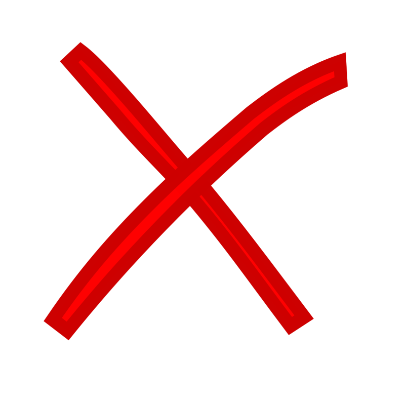 Красный крестик без фона